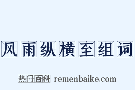 风雨纵横至组词是什么意思的图片